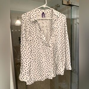 Polka Dot Button Down Maternity Tunic